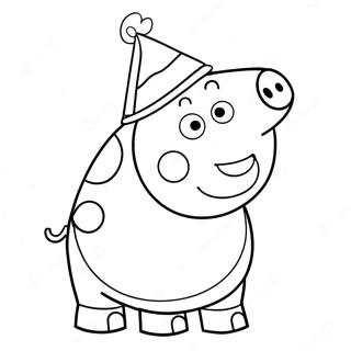 Peppa Wutz Partykappe Ausmalbild 59297-49232