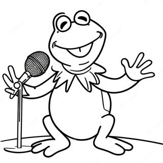 Kermit Der Frosch Singt Ausmalbild 59457-49353