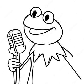 Kermit Der Frosch Singt Ausmalbild 59457-49356