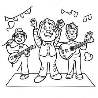 Doodlebops Singen Auf Der Buhne Ausmalbild 59467-49358