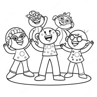 Doodlebops Singen Auf Der Buhne Ausmalbild 59467-49360