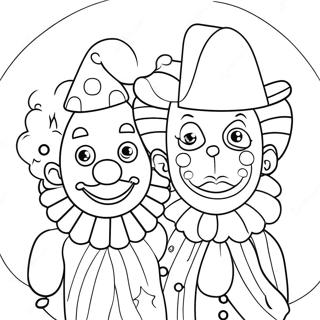 Fantasievolle Clowns Im Erstaunlichen Digitalen Zirkus Ausmalbild 59567-49448