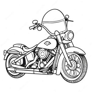 Klassisches Harley Motorrad In Aktion Ausmalbild 59597-49471