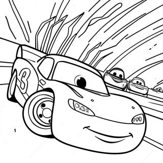 Cars 3 Lightning Mcqueen Rennaktion Ausmalbild 59606-49475