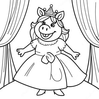 Miss Piggy Im Glamourosen Kleid Ausmalbild 59647-49518