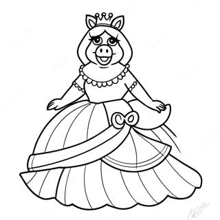 Miss Piggy Im Glamourosen Kleid Ausmalbild 59647-49520