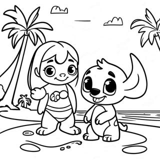 Lilo Und Stitch Im Tropischen Paradies Ausmalbild 59777-49616