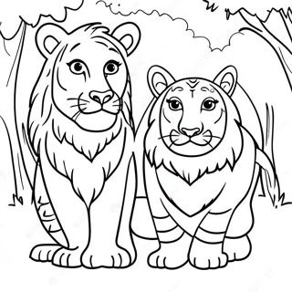 Lowe Und Tiger Ausmalbild 59856-49674