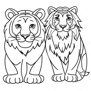 Lowe Und Tiger Ausmalbild 59856-49675