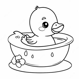 Susses Baby Ente In Der Badewanne Ausmalbild 59907-49718