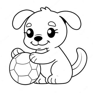 Adorabler Welpe Der Mit Ball Spielt Ausmalbild 60067-49846