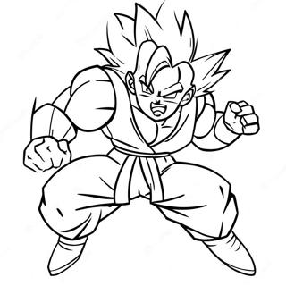 Super Saiyan Gohan Actionpose Ausmalbild 60107-49894