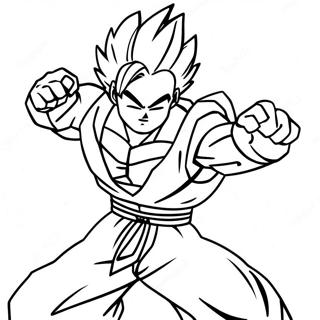 Super Saiyan Gohan Actionpose Ausmalbild 60107-49895