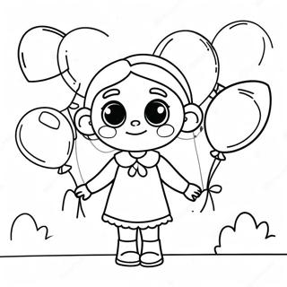 Chloe Mit Bunten Ballons Ausmalbild 60187-49943