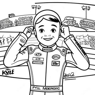 Kyle Larson Im Siegerkreis Ausmalbild 60227-49973