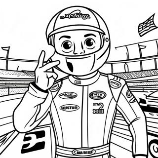 Kyle Larson Im Siegerkreis Ausmalbild 60227-49974