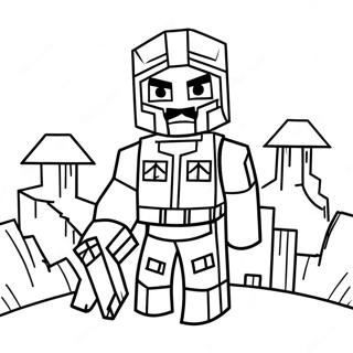 Minecraft Warden Ausmalbild 60266-50008