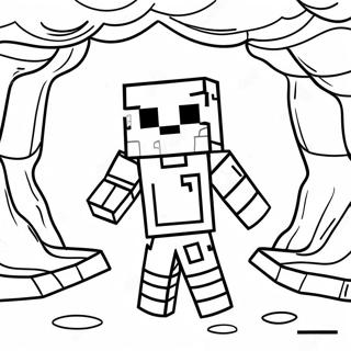 Minecraft Warden In Dunkler Hohle Ausmalbild 60267-49994