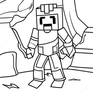 Minecraft Warden In Dunkler Hohle Ausmalbild 60267-49995