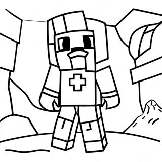 Minecraft Warden In Dunkler Hohle Ausmalbild 60267-49996