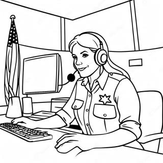 911 Dispatcher Ausmalbild 60346-50067