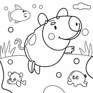 Peppa Wutz Unterwasserabenteuer Ausmalbild 60357-50079