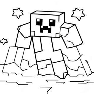 Susser Minecraft Ghast Schwebt Im Himmel Ausmalbild 60487-50182