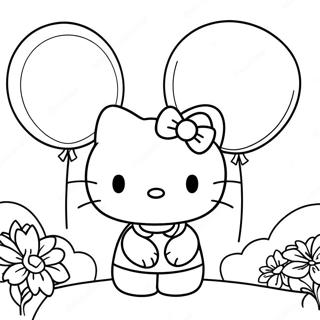 Hello Kitty Mit Ballons Ausmalbild 6065-4846