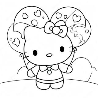 Hello Kitty Mit Ballons Ausmalbild 6065-4847