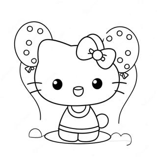 Hello Kitty Mit Ballons Ausmalbild 6065-4848