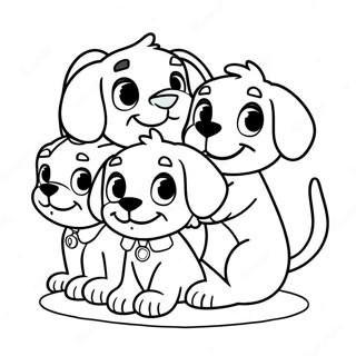 Niedliche Pound Puppies Die Zusammen Spielen Ausmalbild 60787-50423