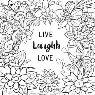 Live Laugh Love Inspirierendes Zitat Ausmalbild 60836-50460