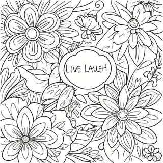 Live Laugh Love Florales Design Ausmalbild 60837-50456