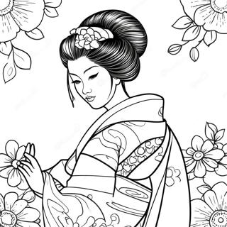 Geisha Ausmalbilder