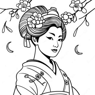 Geisha Ausmalbilder