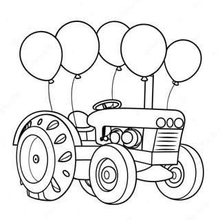 Susser Traktor Mit Ballons Ausmalbild 60857-50469