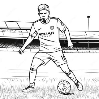 Kevin De Bruyne Dribbling Ausmalbild 61077-50652