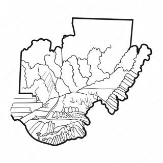 Umriss Des Bundesstaates West Virginia Ausmalbild 61156-50714