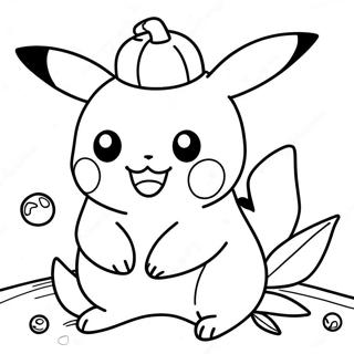 Pikachu Verkleidet Als Kurbis Ausmalbild 6115-4887