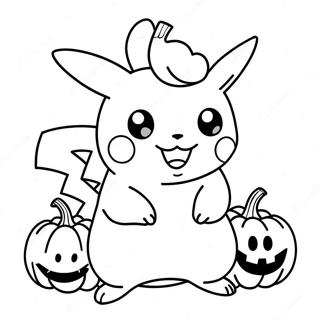 Pikachu Verkleidet Als Kurbis Ausmalbild 6115-4888