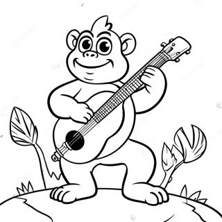 Dixie Kong Spielt Banjo Ausmalbild 61197-50747