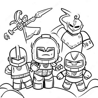 Heroische Nexo Knights Im Kampf Ausmalbild 61227-50773