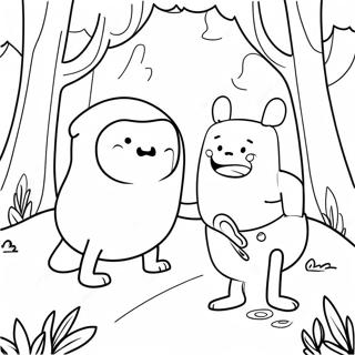 Finn Und Jake Im Magischen Wald Ausmalbild 612-489