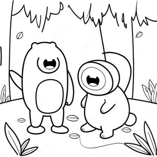 Finn Und Jake Im Magischen Wald Ausmalbild 612-491