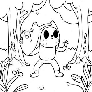 Finn Und Jake Im Magischen Wald Ausmalbild 612-492