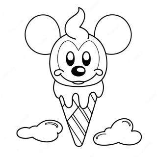 Mickey Mouse Eiscreme Tute Ausmalbild 61416-50914