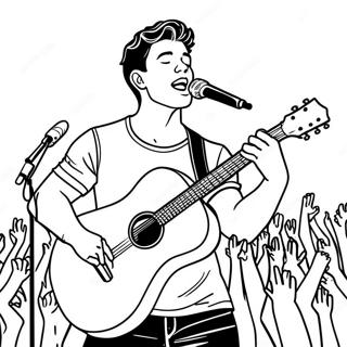 Shawn Mendes Singt Auf Der Buhne Ausmalbild 61497-50978