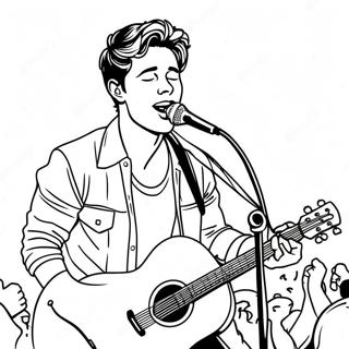 Shawn Mendes Singt Auf Der Buhne Ausmalbild 61497-50979