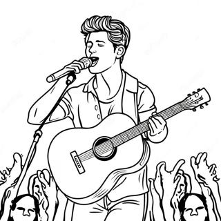 Shawn Mendes Singt Auf Der Buhne Ausmalbild 61497-50980