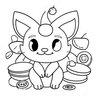 Niedlicher Meowth Mit Munzen Ausmalbild 61807-51232